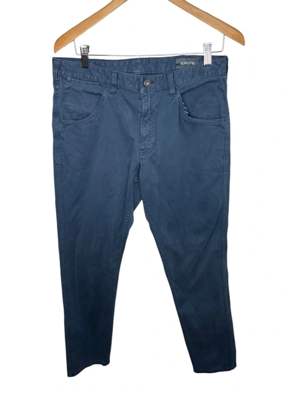 Bonobo Blue Corduroy Tapered Leg Pants Men Size 31/32 BLEMISH